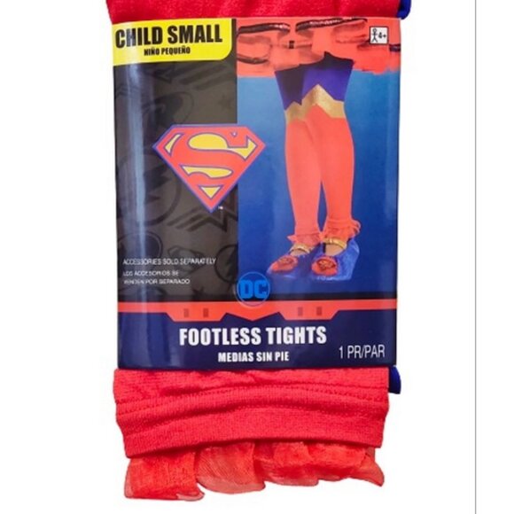 Child Footless Tights & Leg Warmers Supergirl Halloween PACK OF 2 - Picture 2 of 6